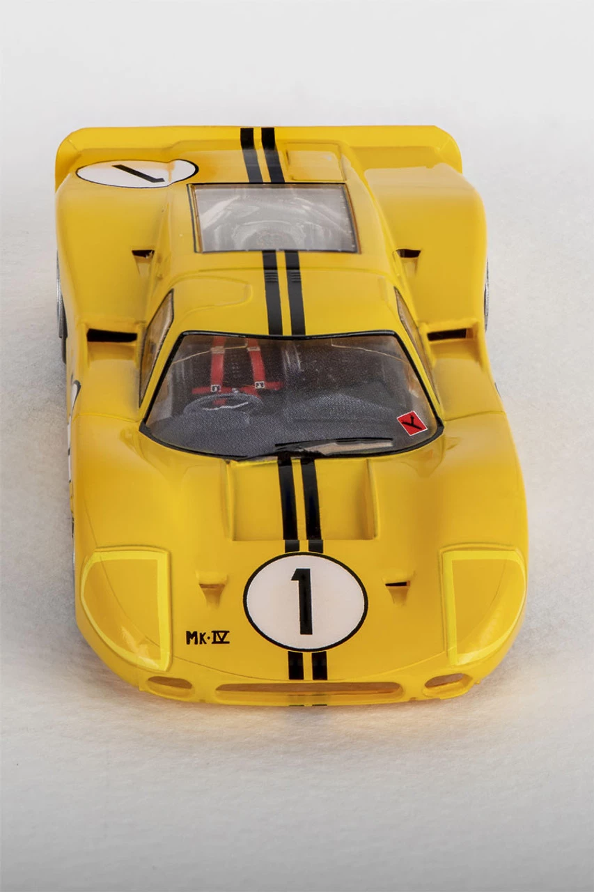 AFX 1967 Ford GT40 Mk IV #1 Sebring Yellow Mega G+ HO Slot Car - Image 4