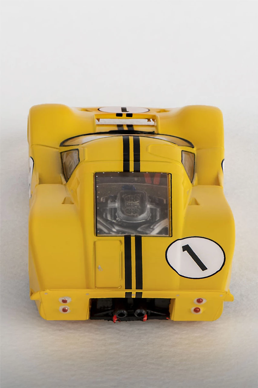 AFX 1967 Ford GT40 Mk IV #1 Sebring Yellow Mega G+ HO Slot Car - Image 3