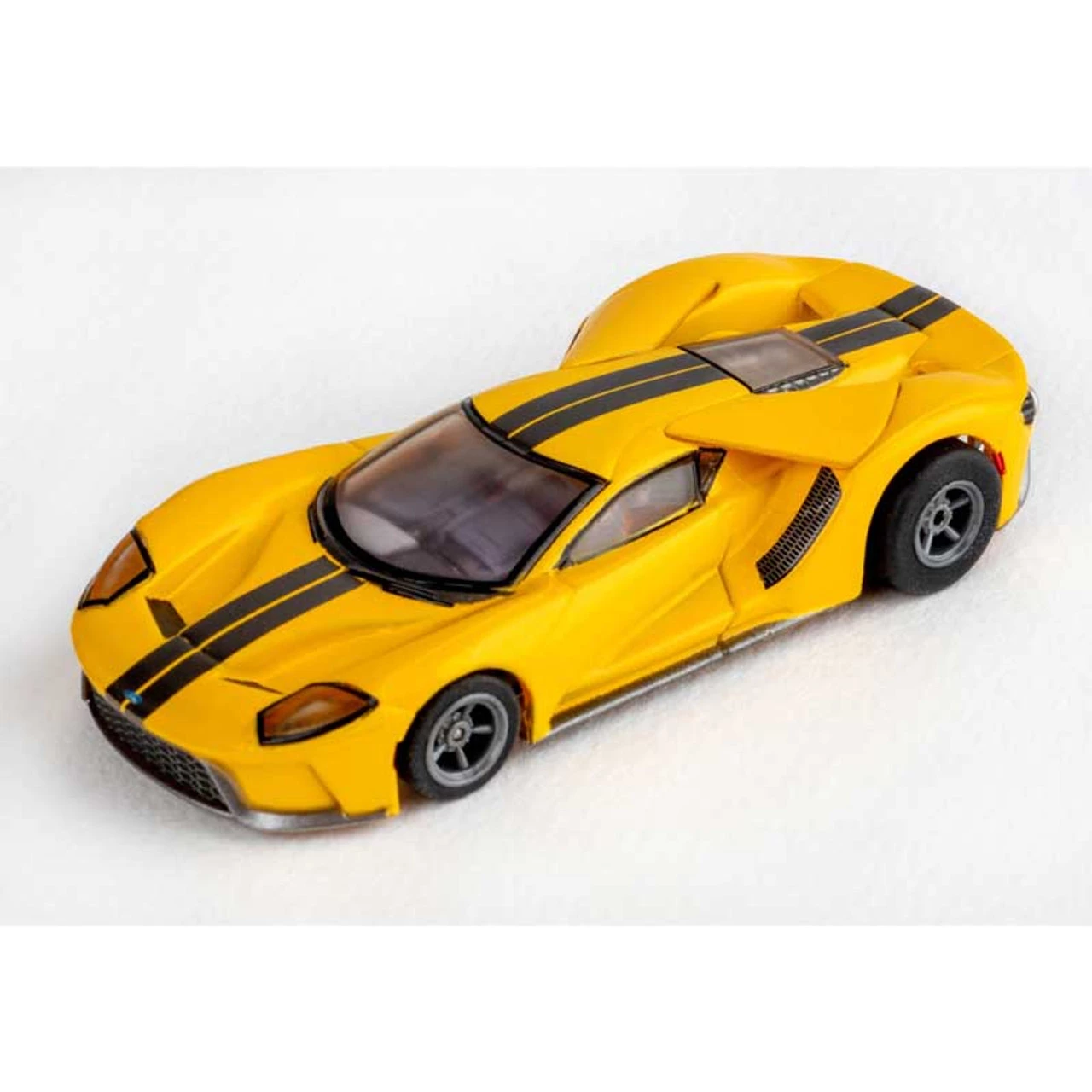AFX Ford GT Triple Yellow Mega G+ HO Slot Car