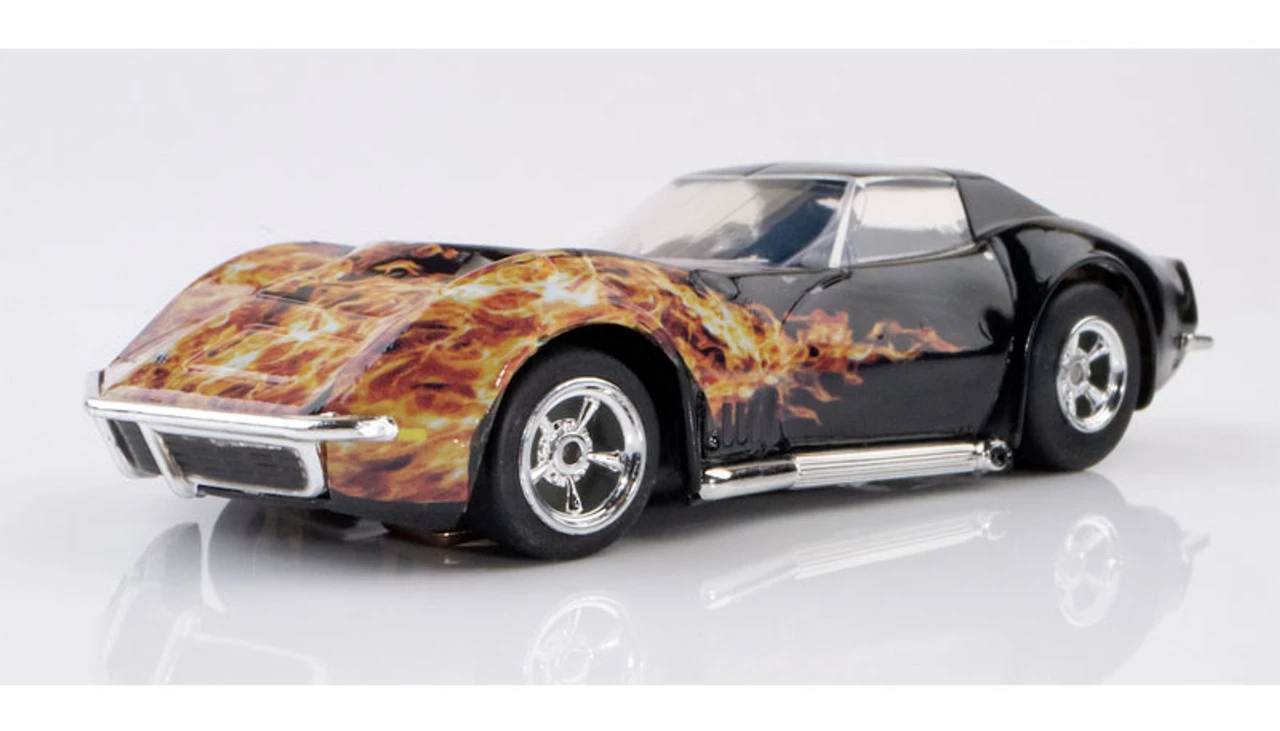 AFX 1968 Corvette 427 Black Flame Mega G+ HO Slot Car - Image 5