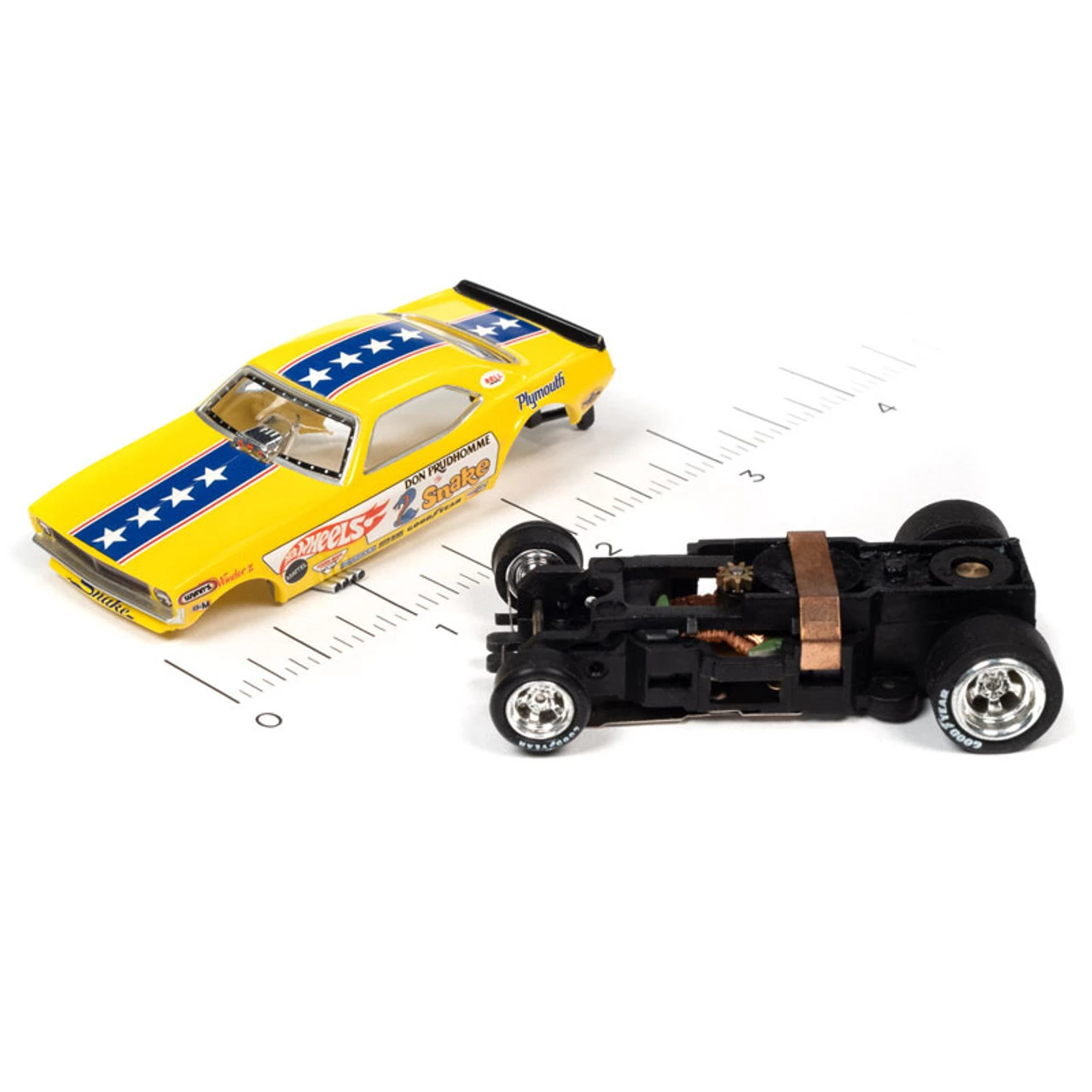 Auto World Don "The Snake" Prudhomme 1970 Plymouth Cuda Funny Car 4Gear HO Scale Slot Car - Image 2