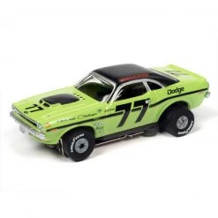 Auto World 1970 Dodge Challenger T/A Green Sam Posey Thunderjet HO Slot Car