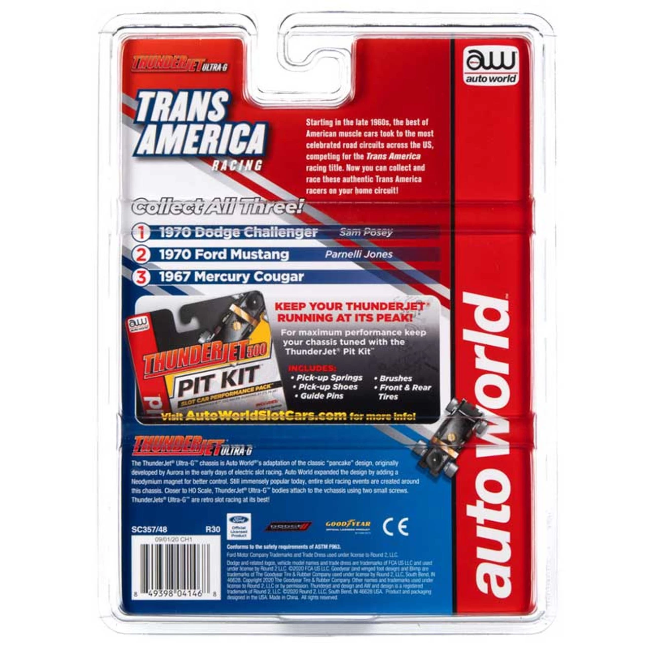 Auto World 1970 Dodge Challenger T/A Green Sam Posey Thunderjet HO Slot Car - Image 5