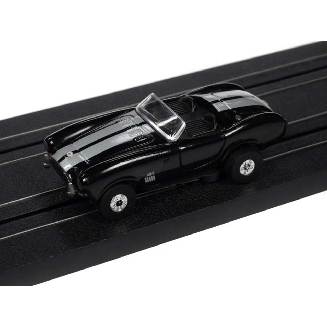 Auto World 1965 Shelby Cobra 427 S/C Roadster Black Thunderjet HO Slot Car - Image 2