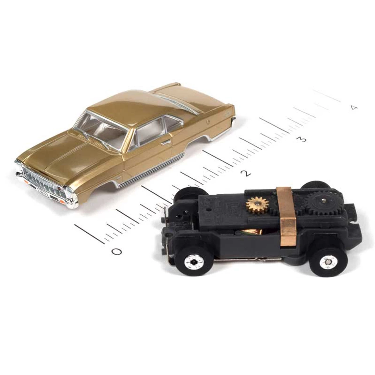 Auto World 1966 Chevy Nova SS Gold Thunderjet HO Slot Car - Image 4