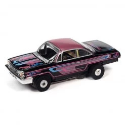 Auto World 1962 Chevrolet Bel Air Black/Purple Thunderjet HO Slot Car