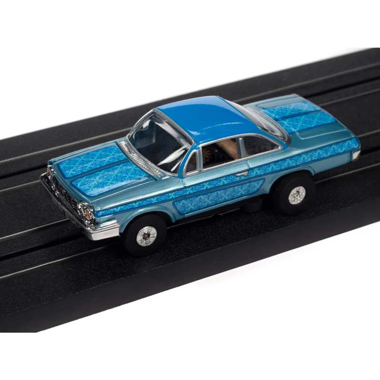 Auto World 1962 Chevrolet Bel Air Blue Thunderjet HO Slot Car - Image 2