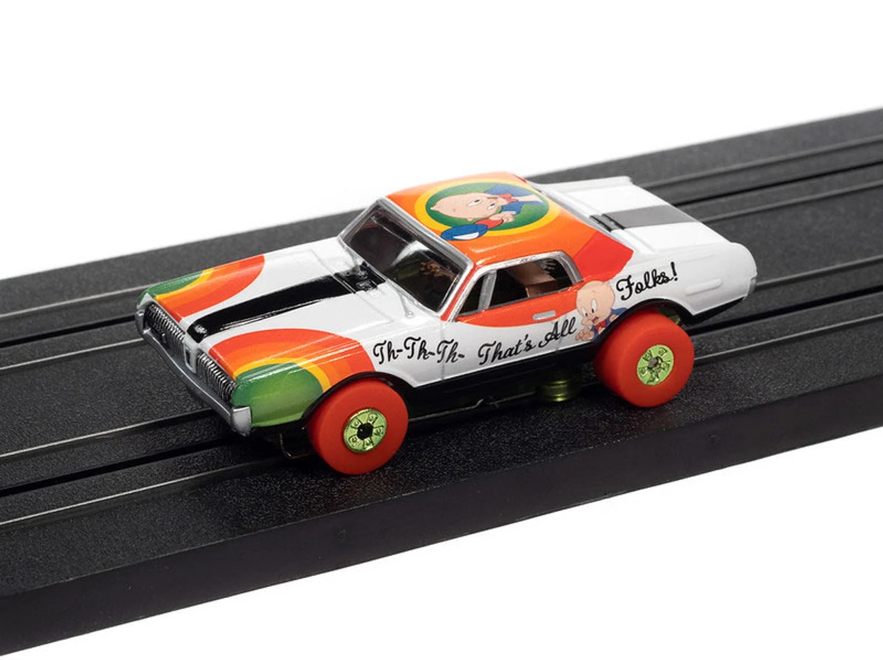 Auto World 1967 Mercury Cougar Porky Pig Thunderjet HO Slot Car - Image 2