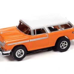 Auto World 1955 Chevrolet Nomad (Orange) X-Traction Flamethrowers R33 HO Slot Car