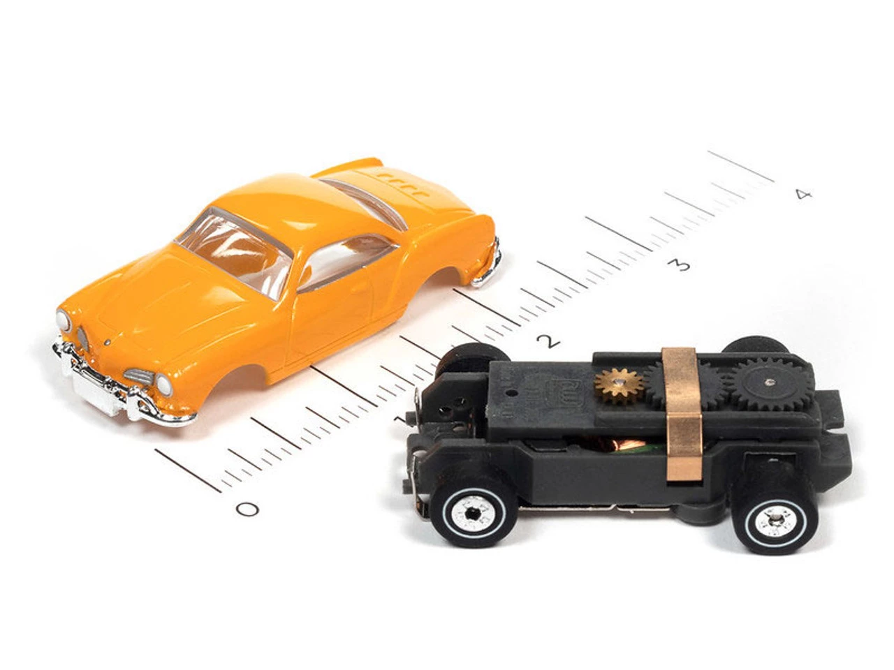 Auto World 1963 Volkswagen Karmann Ghia (Orange) Thunderjet HO Slot Car - Image 3