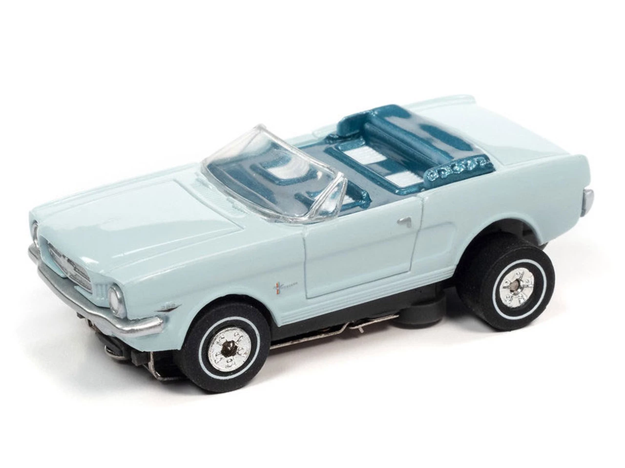 Auto World 1965 Ford Mustang Convertible (Blue) Thunderjet HO Slot Car