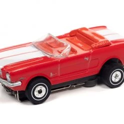 Auto World 1965 Ford Mustang Convertible (Red) Thunderjet HO Slot Car