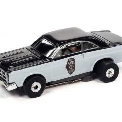 Auto World 1967 Ford Fairlane Illinois State Police Car (White/Black) Thunderjet HO Slot Car