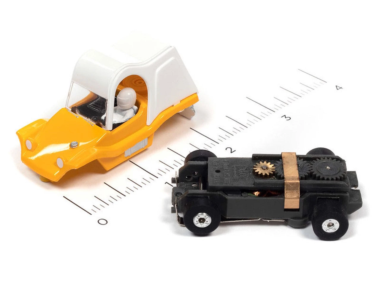 Auto World Sand Van (Yellow) Thunderjet HO Slot Car - Image 3