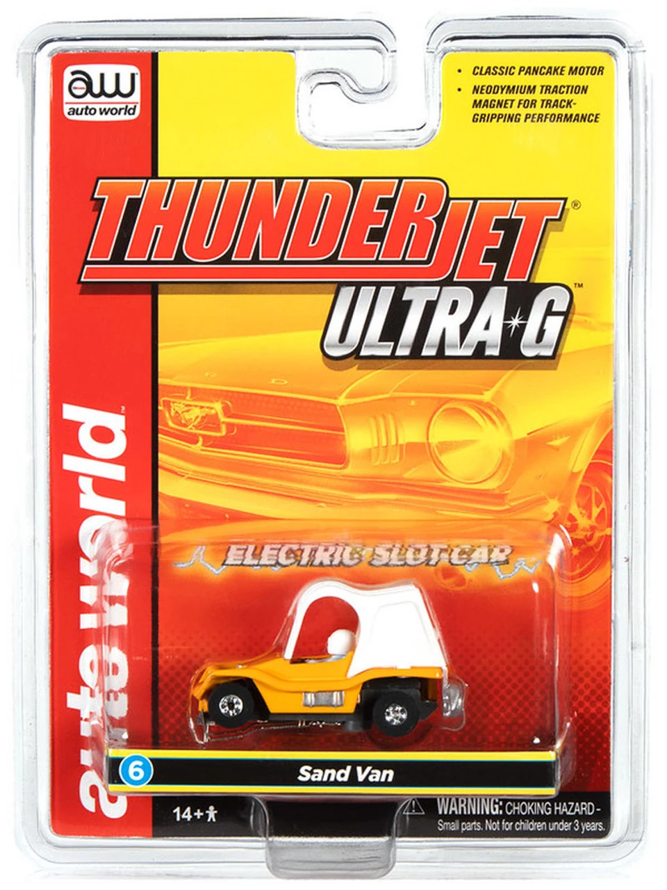Auto World Sand Van (Yellow) Thunderjet HO Slot Car - Image 4