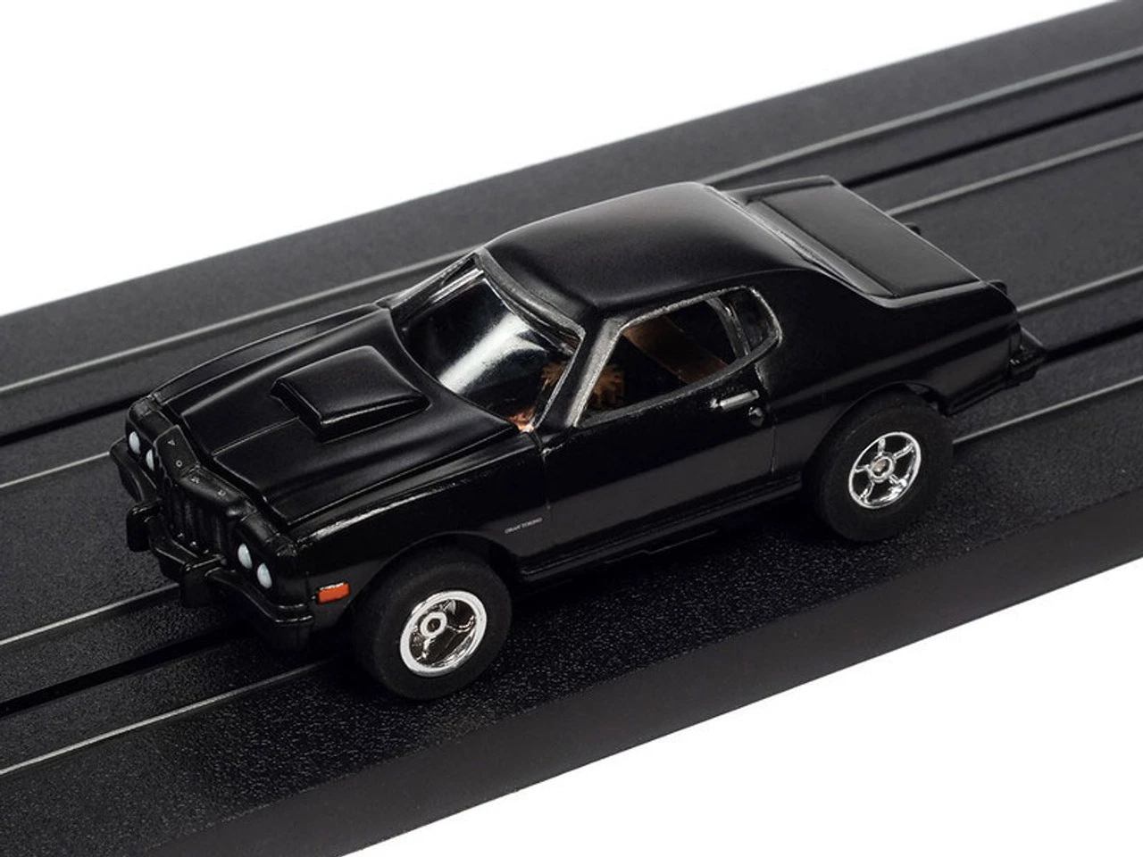 Auto World 1976 Ford Torino (Black) X-Traction R34 HO Slot Car - Image 2