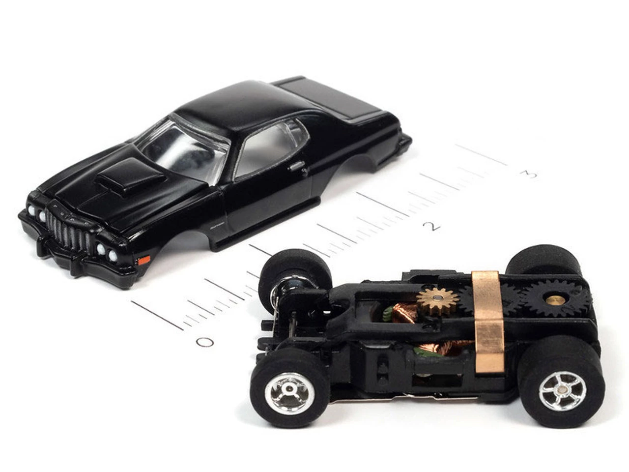 Auto World 1976 Ford Torino (Black) X-Traction R34 HO Slot Car - Image 3