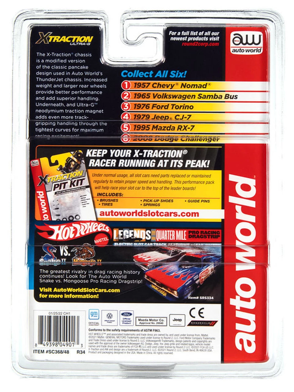 Auto World 1976 Ford Torino (Black) X-Traction R34 HO Slot Car - Image 5