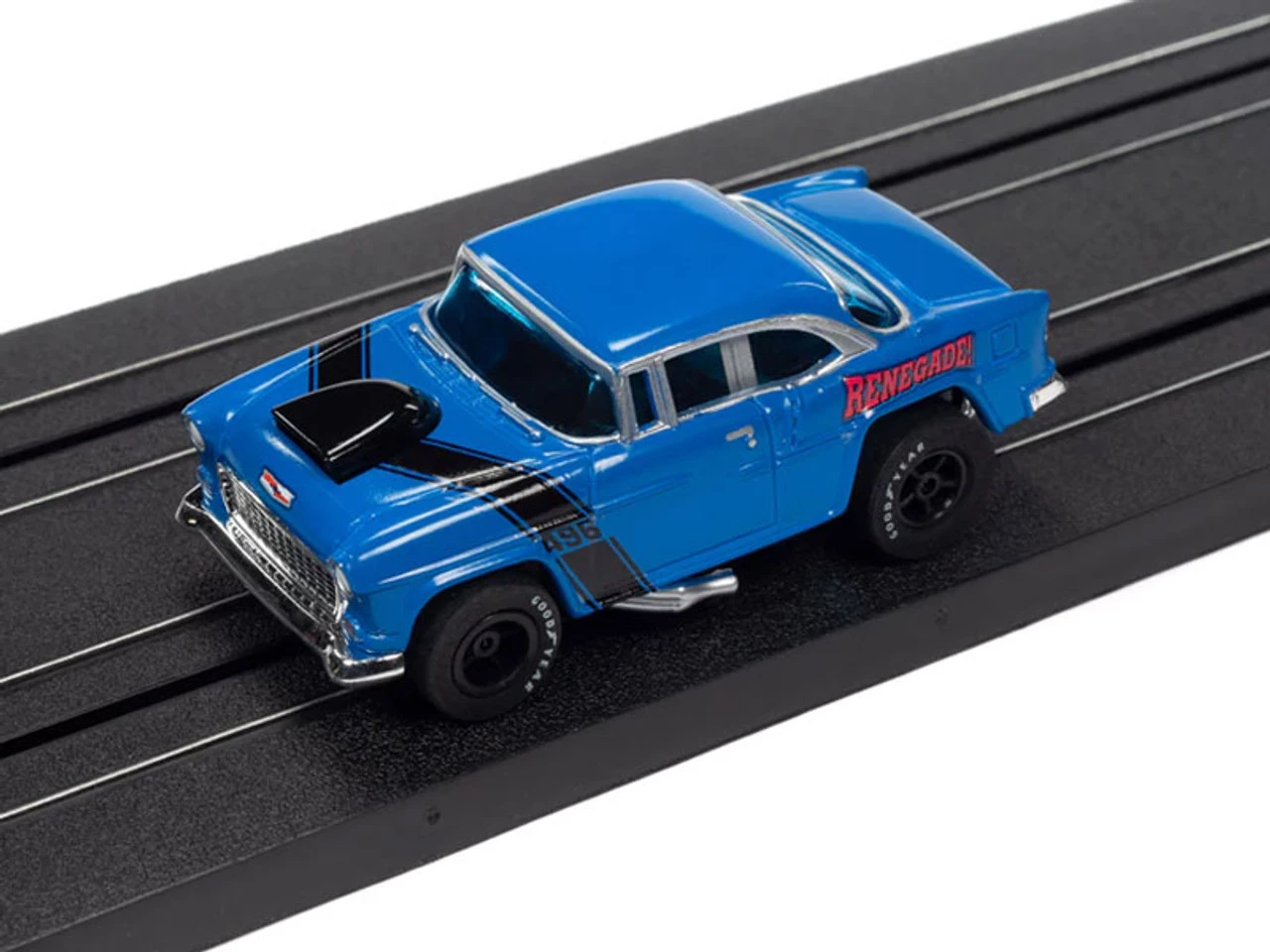 Auto World 1955 Chevy Bel Air (Blue) X-Traction R35 HO Slot Car - Image 2