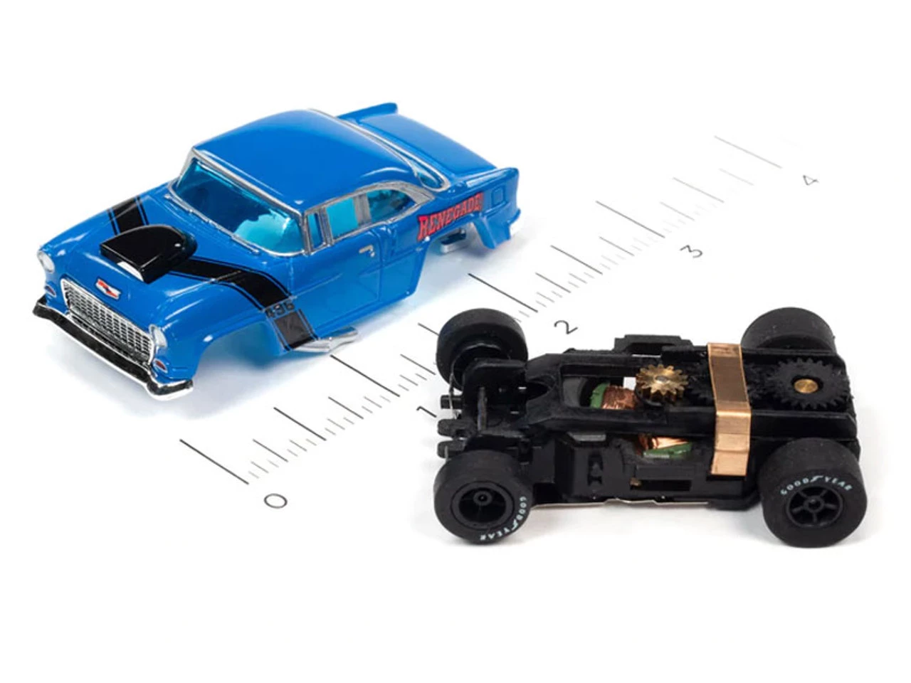 Auto World 1955 Chevy Bel Air (Blue) X-Traction R35 HO Slot Car - Image 3