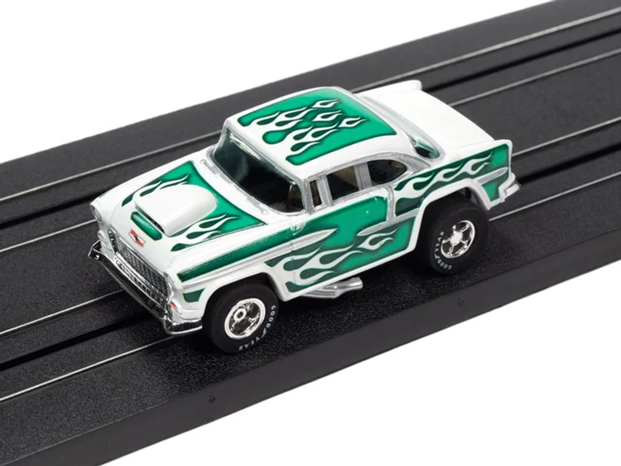 Auto World 1955 Chevy Bel Air (Green) X-Traction R35 HO Slot Car - Image 2