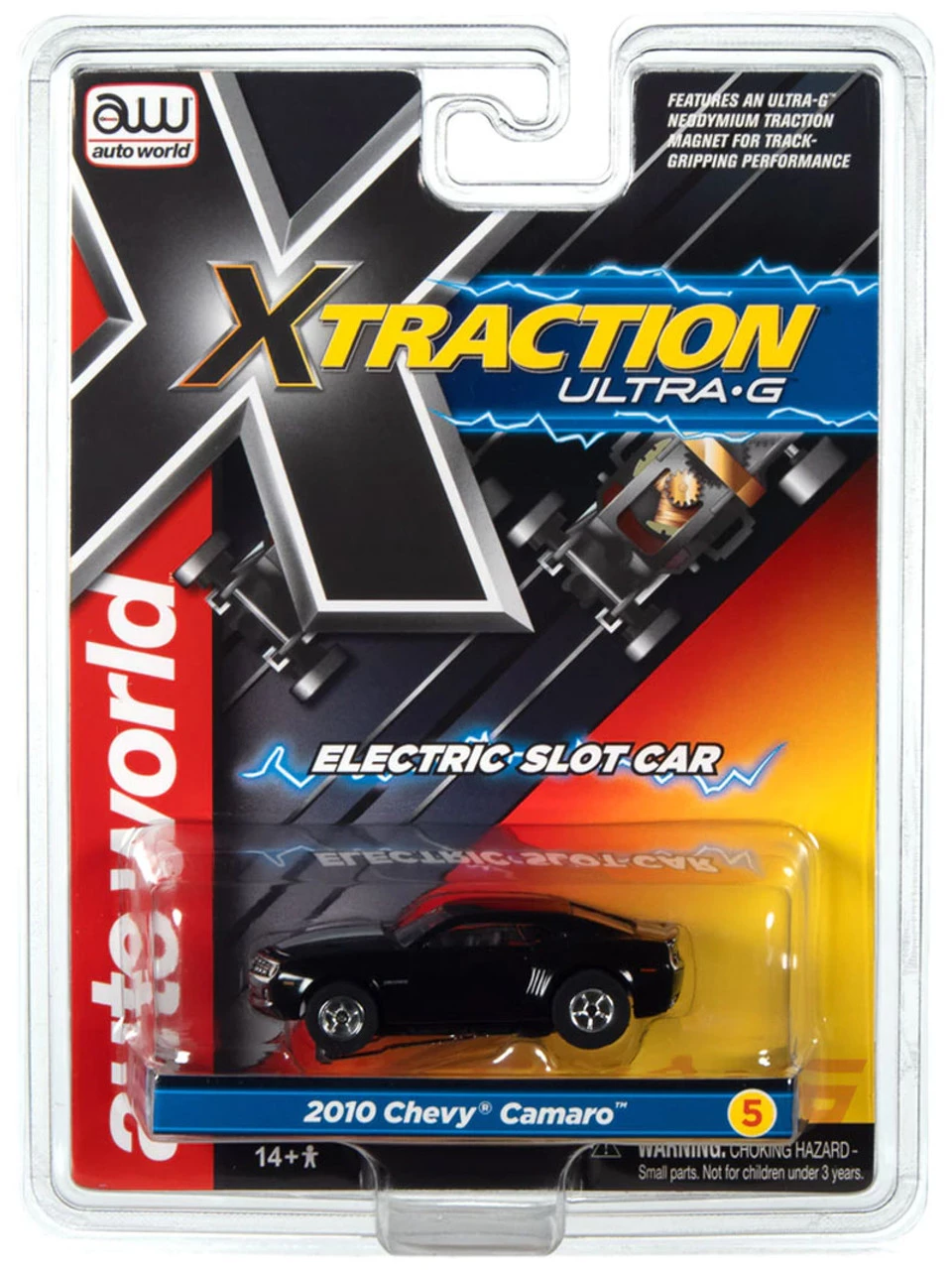 Auto World 2010 Chevrolet Camaro (Black) X-Traction R35 HO Slot Car - Image 4