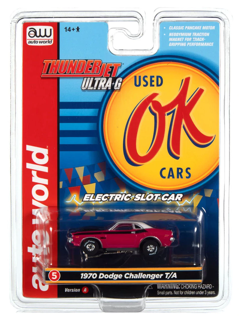 Auto World 1970 Dodge Challenger T/A Panther (Pink) Thunderjet HO Slot Car - Image 4