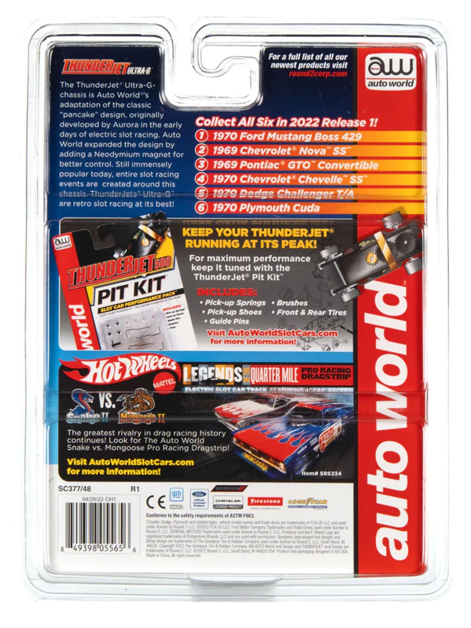 Auto World 1970 Dodge Challenger T/A Panther (Pink) Thunderjet HO Slot Car - Image 5