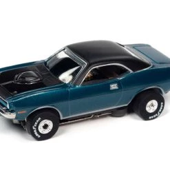 Auto World 1970 Plymouth Cuda (Teal) Thunderjet HO Slot Car
