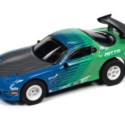 Auto World 1995 Mazda RX-7 (Blue/Green) Import Heat X-Traction HO Slot Car