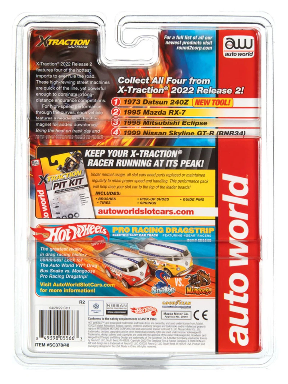 Auto World 1995 Mazda RX-7 (Blue/Green) Import Heat X-Traction HO Slot Car - Image 5