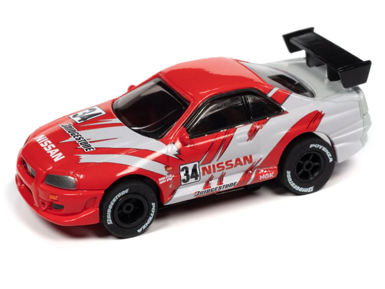 Auto World 1999 Nissan Skyline GT-R (Red/Gray) Import Heat X-Traction HO Slot Car