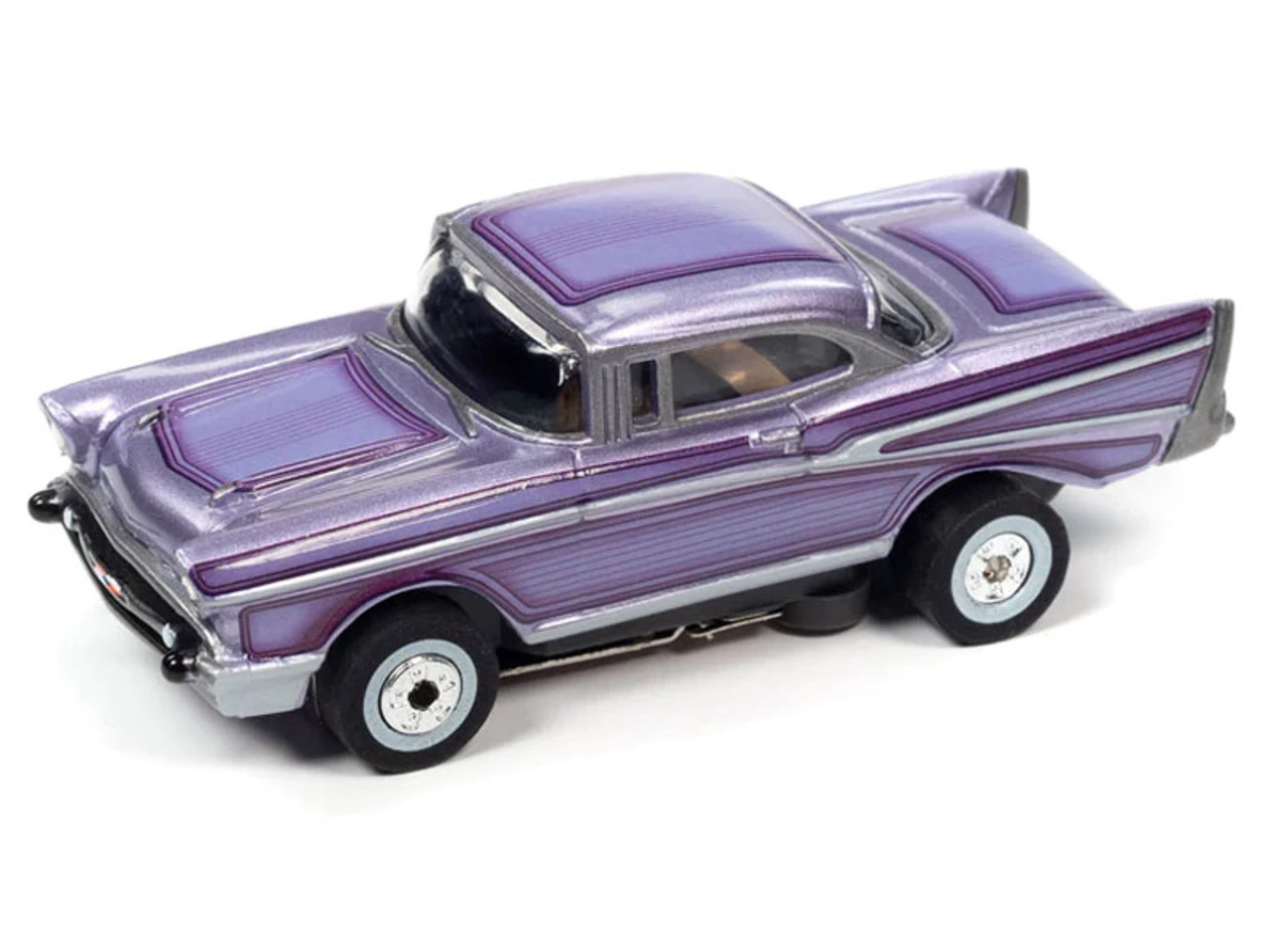 Auto World 1957 Chevrolet Bel Air (Purple) Cars N Coffee Thunderjet HO Slot Car