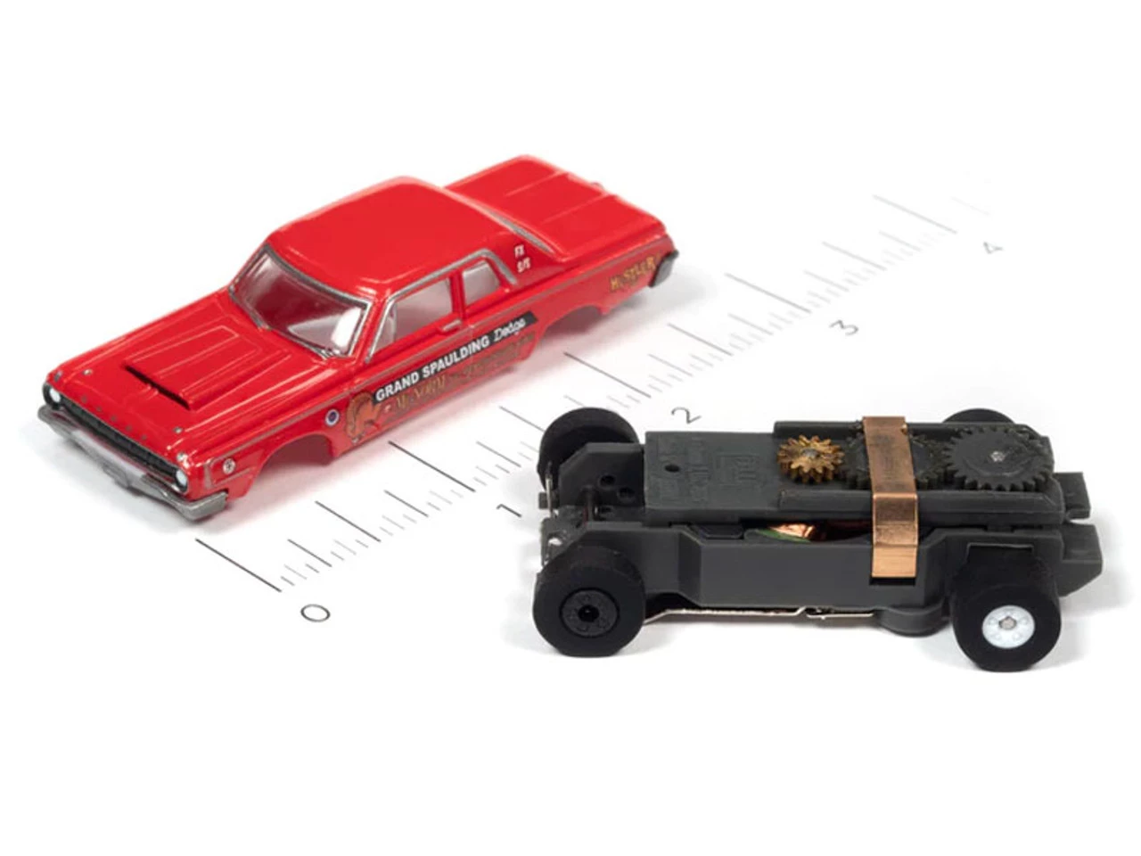 Auto World 1964 Dodge 330 "Mr. Norm's" (Red) Cars N Coffee Thunderjet HO Slot Car - Image 3