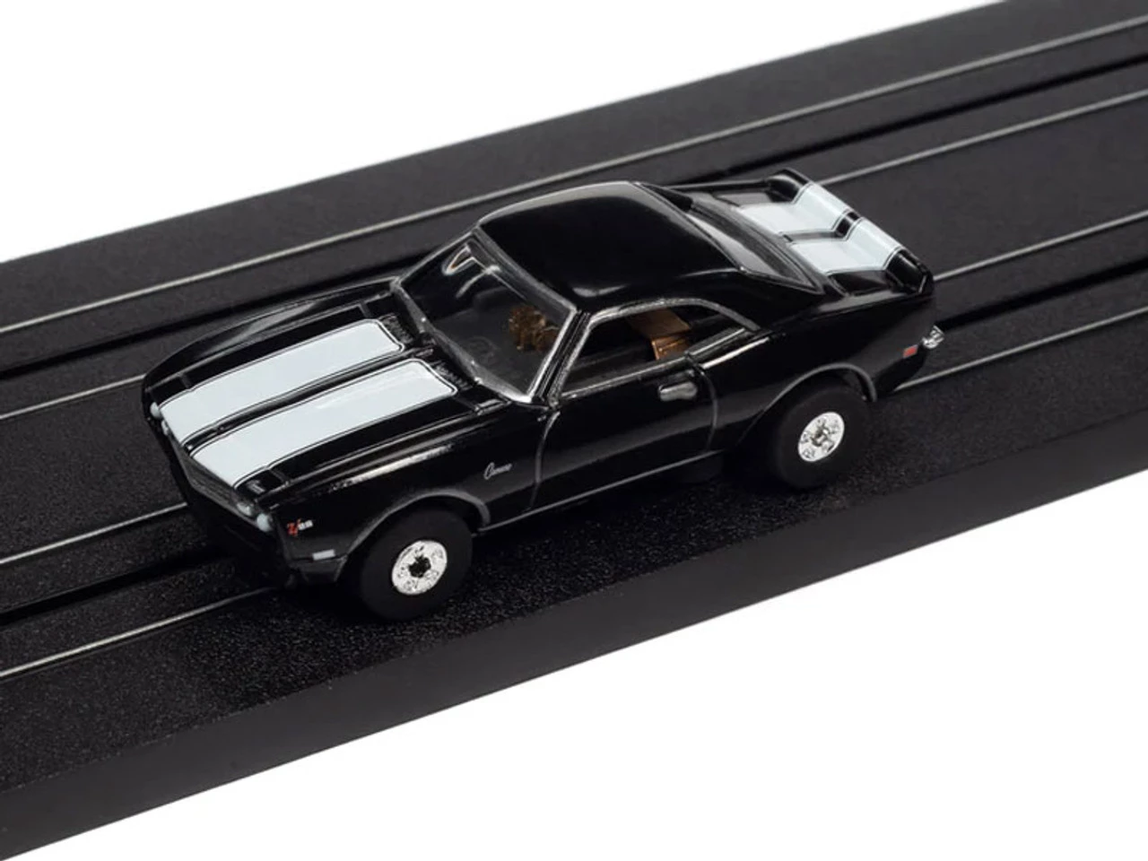 Auto World 1968 Chevrolet Camaro Z/28 (Black) Cars N Coffee Thunderjet HO Slot Car - Image 2