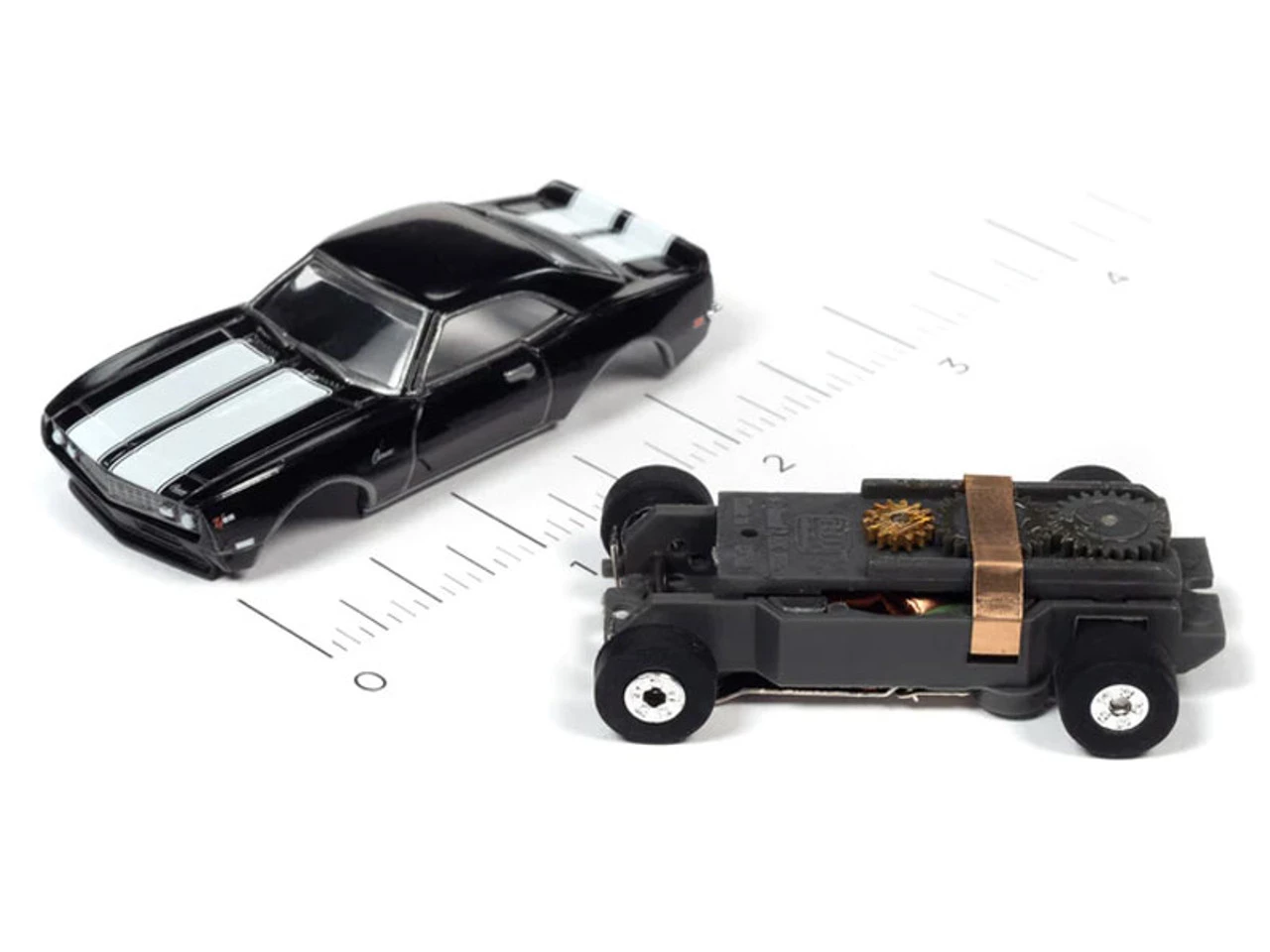 Auto World 1968 Chevrolet Camaro Z/28 (Black) Cars N Coffee Thunderjet HO Slot Car - Image 3