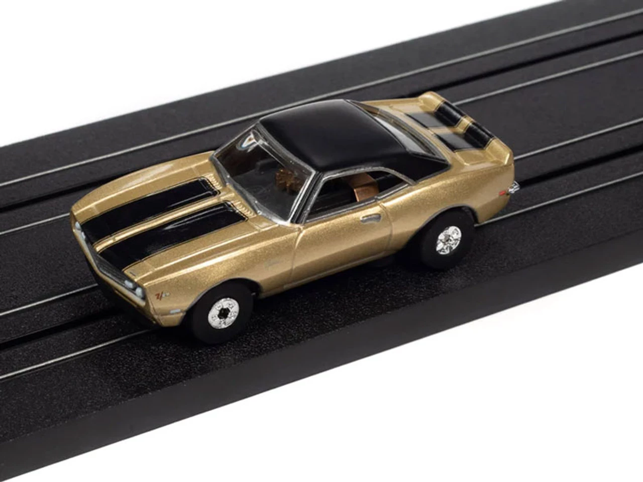 Auto World 1968 Chevrolet Camaro Z/28 (Gold) Cars N Coffee Thunderjet HO Slot Car - Image 2
