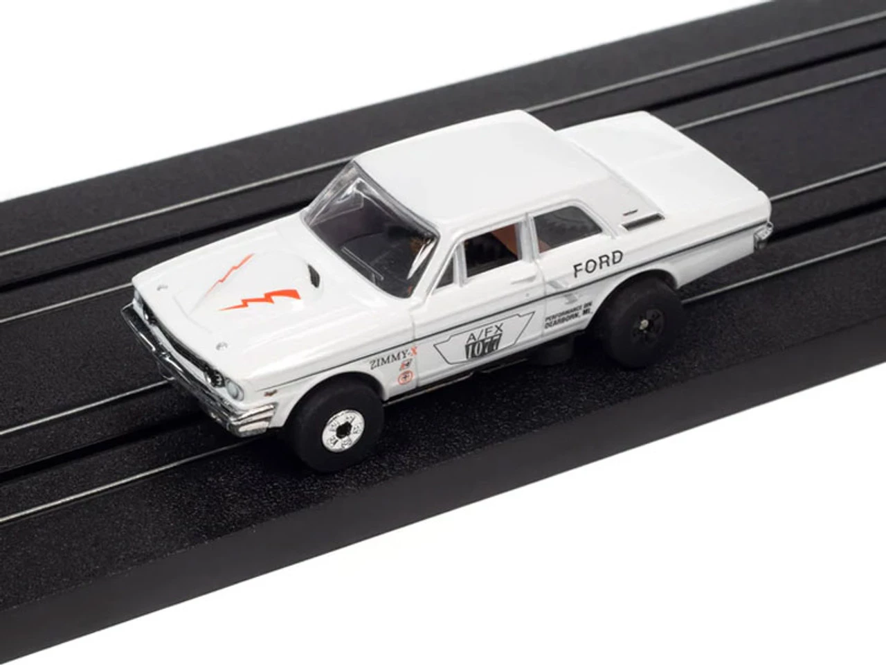 Auto World 1964 Ford Thunderbolt (White) Cars N Coffee Thunderjet HO Slot Car - Image 2