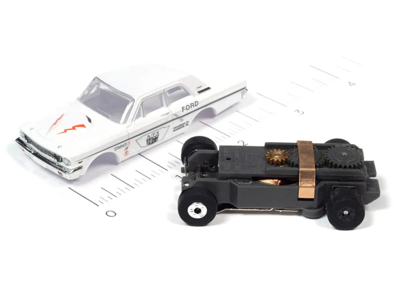 Auto World 1964 Ford Thunderbolt (White) Cars N Coffee Thunderjet HO Slot Car - Image 3