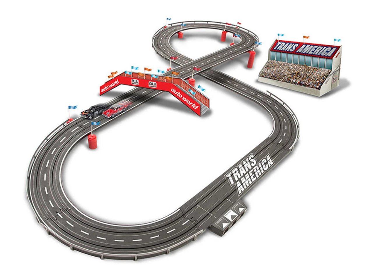 Auto World Trans America 10' HO Slot Car Set - Image 2