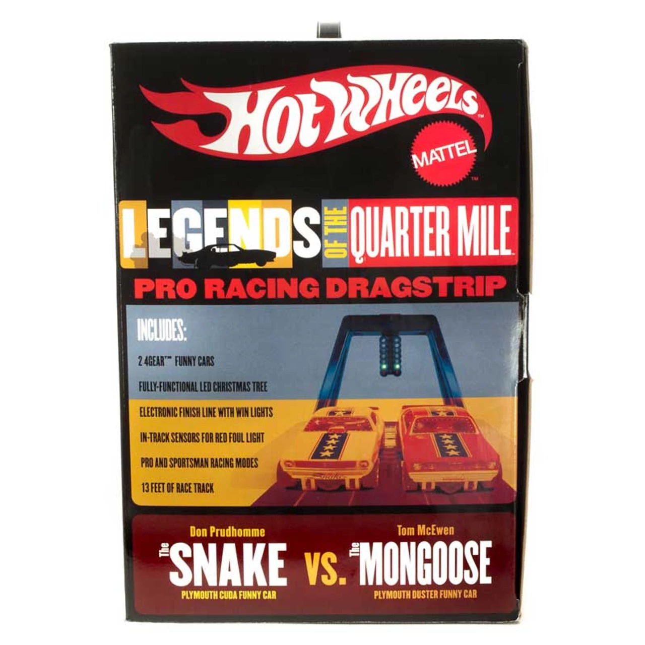 Auto World Hot Wheels Legends of the Quarter Mile Snake Vs Mongoose 13' Dragstrip HO Slot Car Race Set - Image 4