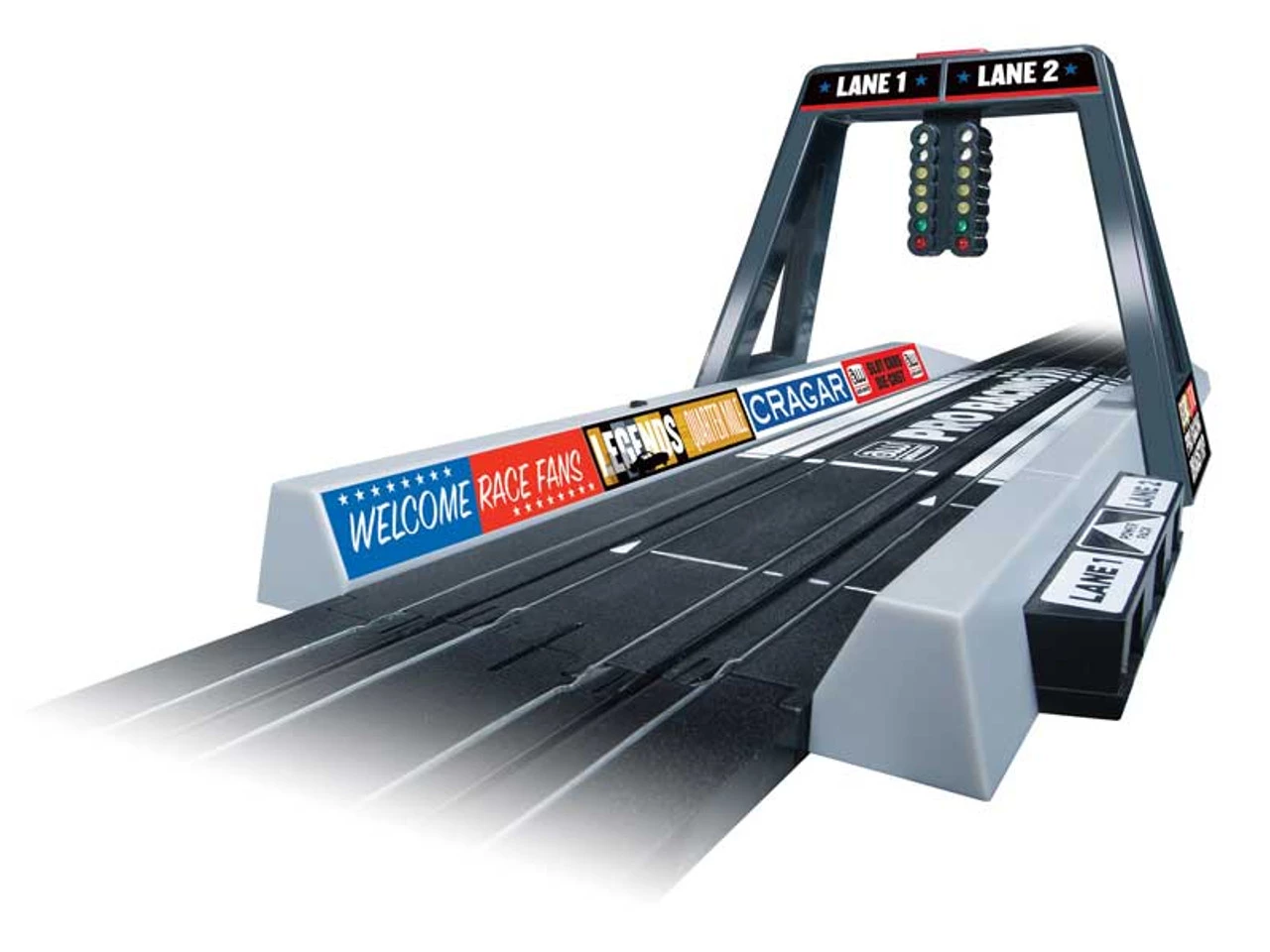 Auto World Hot Wheels Legends of the Quarter Mile Snake Vs Mongoose 13' Dragstrip HO Slot Car Race Set - Image 5