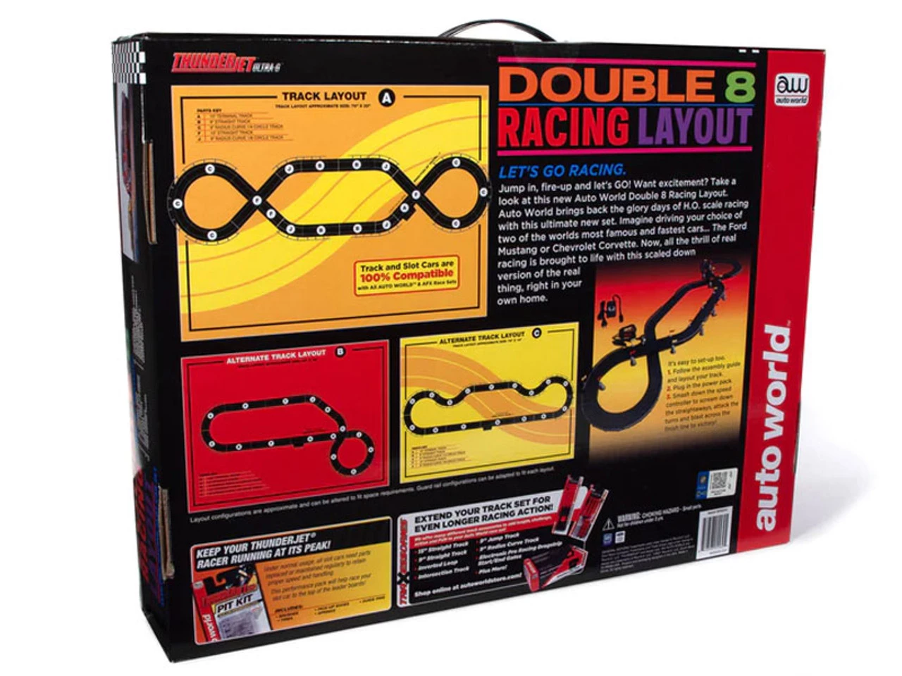 Auto World Double 8 Racing 14.5' HO Slot Car Set - Image 2