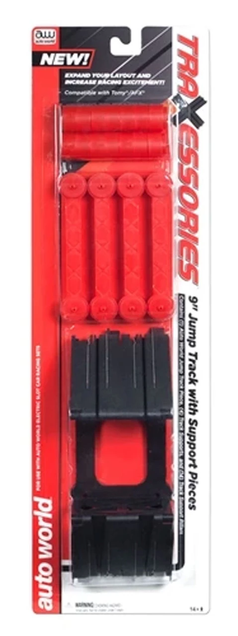 Auto World HO Slot Car 9" Jump Track with Support Pieces