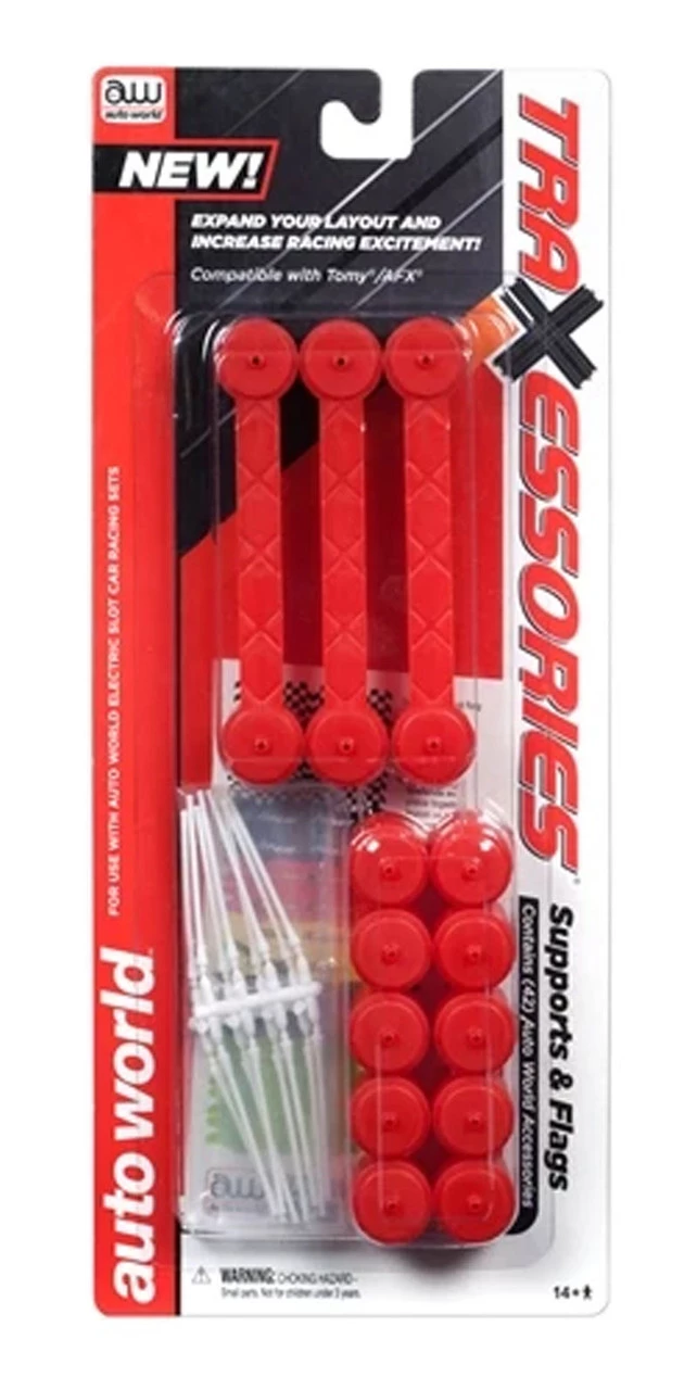 Auto World HO Slot Car Track Supports, Pillars and Flags