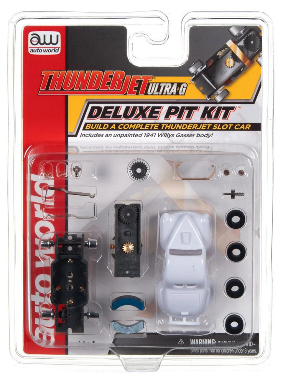 Auto World Thunderjet Deluxe Pit Kit (w/1941 Willys Gasser Body) HO Slot Car