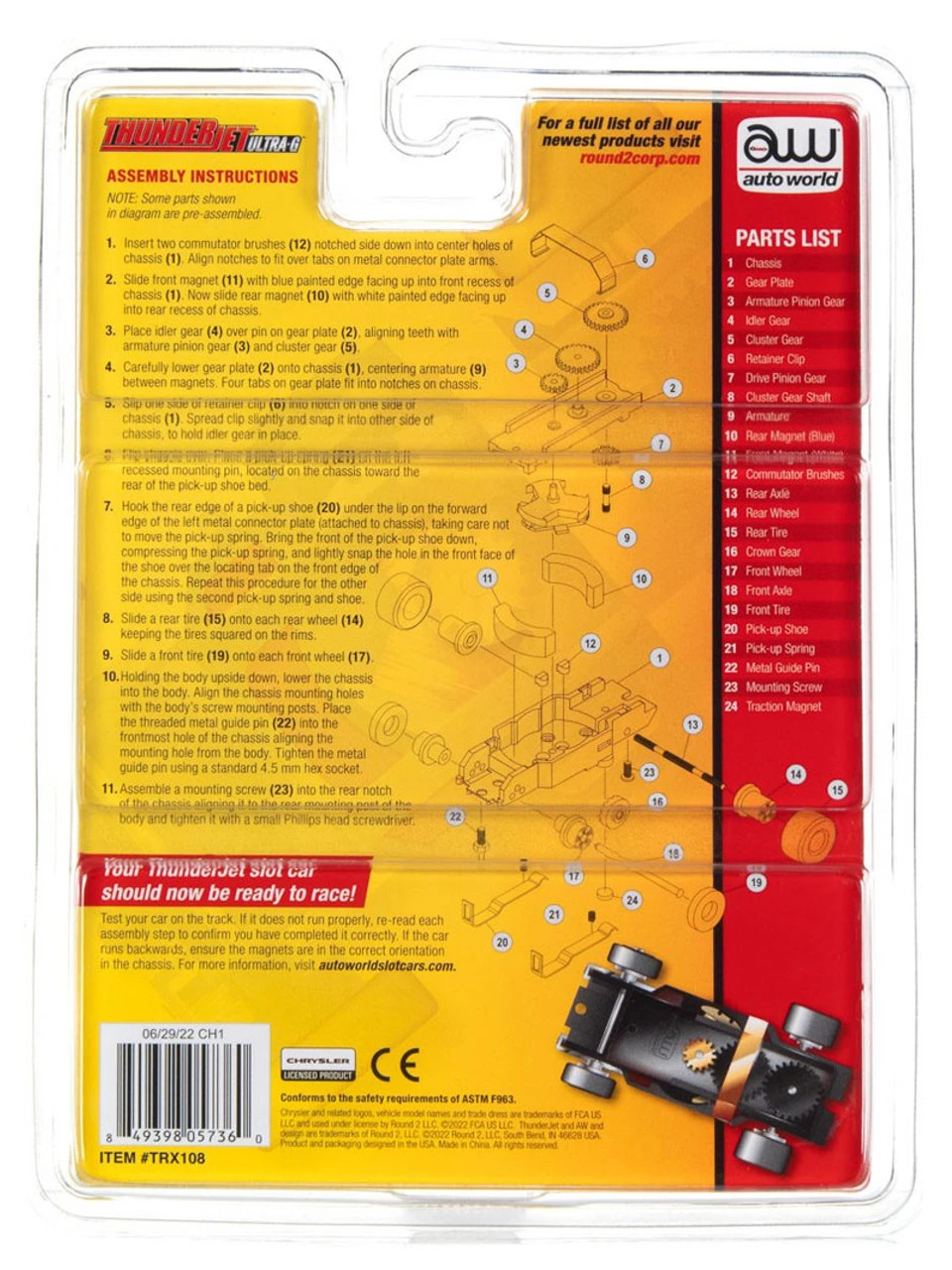 Auto World Thunderjet Deluxe Pit Kit (w/1941 Willys Gasser Body) HO Slot Car - Image 2