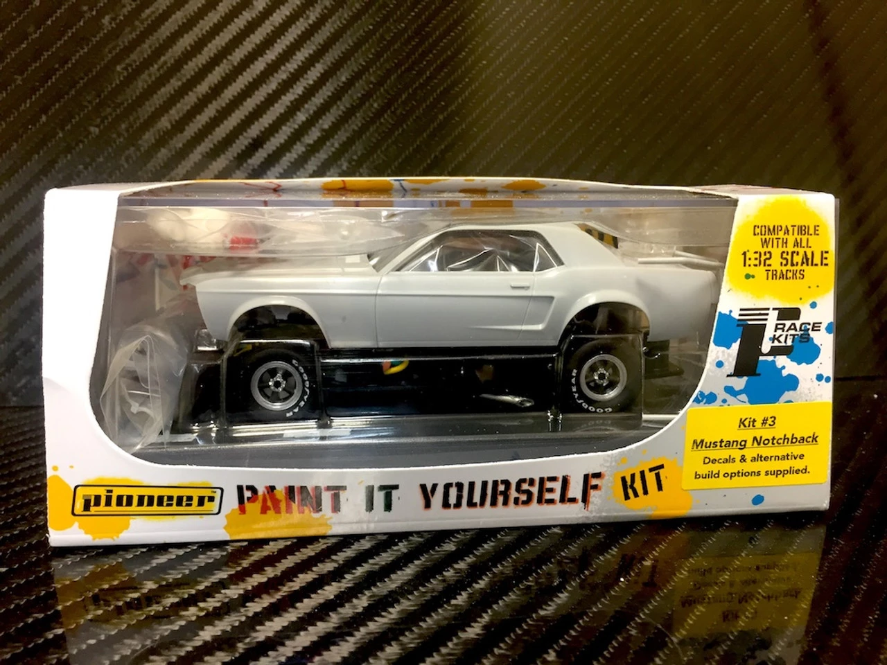 Pioneer 1968 Mustang Notchback Race Car Paint It Yourself PIY Kit 1/32 Slot Car