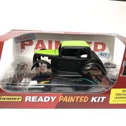 Pioneer 1934 Ford Coupe Legends Racer 'Ready Painted' Black/Green Kit 1/32 Slot Car