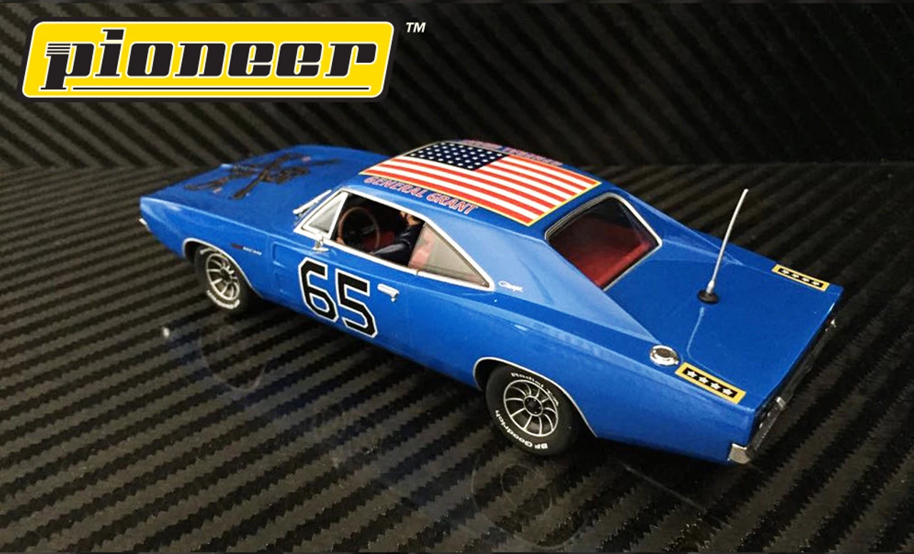 Pioneer General Grant Dodge Charger Crazy Blue 1/32 Slot Car - Image 2